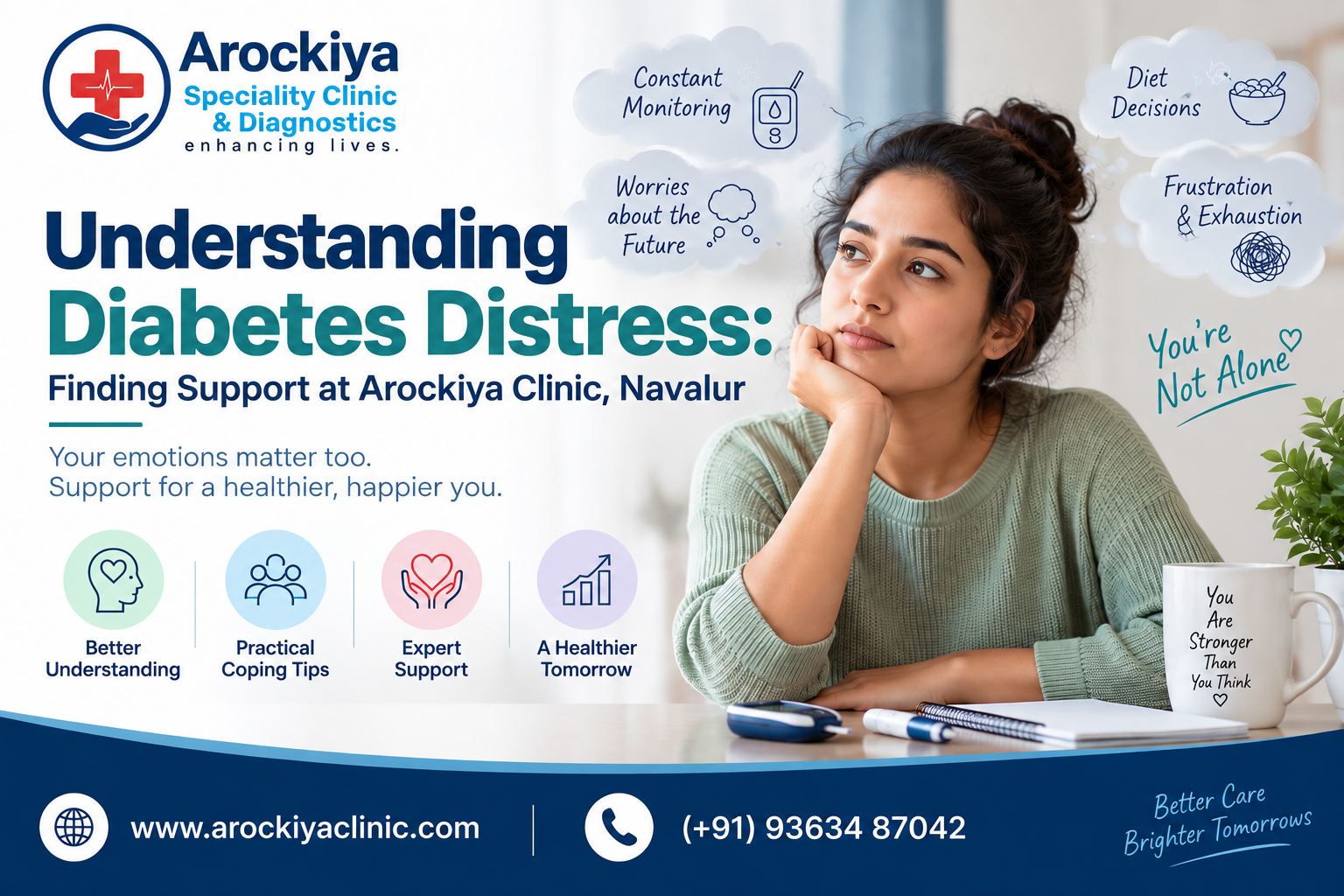 Understanding diabetes distress and finding diabetes care support at Arockiya Clinic in Navalur, Chennai